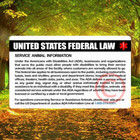 Service Dog Id Card Customized Holographic Esa  - Usa Flag Seal 