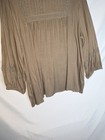 Maurices Sz Xl Dark Green Boho Style Lace Accent Back Tie Long Sleeve Blouse 