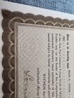 1929 Manor Township Water Company Stock Certificate  5 Pennsylvania Frank Hunter
