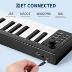 Portable Midi Keyboard Controller 37-key Usb W  Velocity Music Production Design