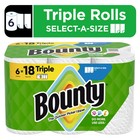 Bounty Paper Towels Select-a-size White  6 Triple Rolls  123 Sheets Per Roll