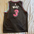 Dwayne Wade Miami Heat Black Nike City Edition Vice City Jersey - Youth Large