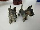 Pair Of Schnauzer Dog Figurines Collectible Schnauzer Breed Dog Animal Decor-