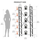5 Tier Industrial Bookshelf Wooden Bookcase Rack Display Storage Living Roomhome