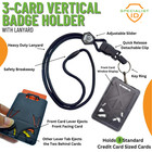 Specialist Id 3 Card Heavy Duty Plastic Badge Holder With Lanyard - Top Load