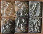 Lot Of  6  1967 Mattel Thingmaker Creepy Crawler Mini Dragon Molds