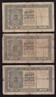 Serbia ---  Ww2 ---- 3 X 10 Dinara  1941 ---- Vg -------