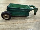 Antique Cast Iron Arcade Balloon Dump Spreader Wagon     Green   Black Tires