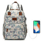 Usb Baby Diaper Bag Mummy Maternity Nursing Changing Multifunctional Backpack