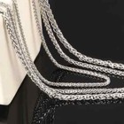 Stainless Steel Braided Wheat Chain Necklace Bracelet Men Women 16 -30 