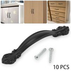 10 Packs Door Handles Pulls Kitchen Cabinet Pull Hardware Cupboard Drawer Black