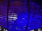 New Rattan Fish Trap Lamp  W  Real Puffer Fish Yellow Blue Smokin Tikis Oceanic