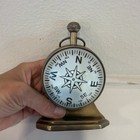 Handmade Antique Brass Table Clock Desk Clock Nautical Vintage Maritime Works