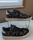 Adidas-farm Rio-court Sneakers Womens Size 9 5 Black Butterfly Print Canvas