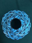 Vintage Tiffany Style Stained Glass Table Lamp Shade 10    X 4    Beautiful Blues