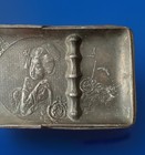 Antique Japanese Bronze Pen Rest Tray Geisha Birds Meiji Taisho Desk