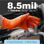 Raxwell Powder Free Nitrile Gloves Small Orange 100 Count Heavy Duty Work Gloves