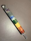 8    Chakra Healing Wand - 7 Bonded Stones W clear Quartz Point New