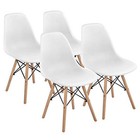  Dining Chairs Modern Side Shell Eiffel Dsw Chairs With Beech Wood Legs And 