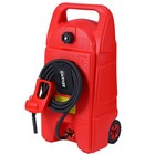 15 Gallon Fuel Can W  Pump 10ft Hose Wheeled Gas Diesel Transfer Tank Caddy