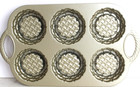 Nordic Ware Shortcake Basket Cake Pan 6 Cavities 3 Cups  Usa Cast Aluminum Euc