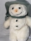 Vintage 1986 The Snowman Plush Eden Toys Green Hat Scarf 7    Stuffed