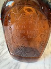Vintage Bicentennial Log Cabin Syrup 1776 Bicentennial Amber Glass Bottle