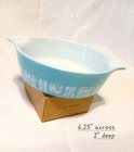 Pyrex Amish Butterprint Casserole Baking Dish Ovenware Turquoise Blue 16 Oz 1957