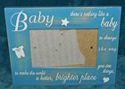Adorable Distressed Wood Baby Picture Photo Frame  Blue