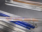 Lot Of 15 Glass Swirl Swizzle Sticks Cocktail Stirrer Rod Barware Blue Clear Vtg