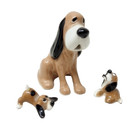 3 Hagen-renaker Mini Hounds - Bloodhound 854 - Beagle Or Basset Puppies 473 474