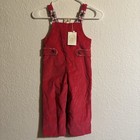 Beaufort Bonnet Company Overalls Size 3t Nwt Pink Corduroy Plaid Lined Longalls