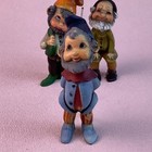 Vintage Pixie Gnome Elf Ornaments Set Of 3 Hard Plastic 2 75   h Made In Hong Kong