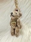 Gucci Upcycled Teddy Bear Keychain Charm Handmade Holiday Gift