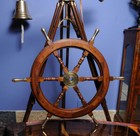 30 Inch Nautical Ship Wheel  wooden Steering Wall Wheel Vintage Wood Boat Brass