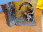 Vintage Leap-frog Cast Iron Mechanical Coin Bank - Works