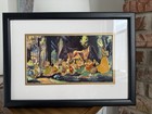 Rare Limited Walt Disney  snow White In Forest  Framed Pin Set