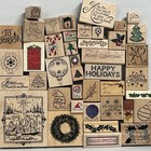 You Pick Wood Mounted Rubber Stamps Christmas Holidays Seasons Lot Updated 06 21