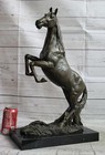 Massive Mustang Rearing Arabian Horse Wild Art Bronze Sculpture Statue Decor Art