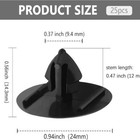 25pcs Hood Insulation Retainer Clips  Nylon Auto Fastener Clips Car Panel Clips