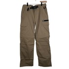Mens Bc Clothing Co Convertible Cargo Pants Zip Off Legs Tan Belt Loops New