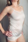 J  C  Penney Vintage Silky Soft Satin Cami Camisole Small White Usa-made