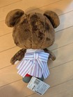 Teddy Bear Stuffed Animal Striped Dress Soft Material Approx  8 Inches Tall