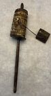 Vtg  Antique Tibetan Buddhist Hand-spinning Carved Yak Bone Prayer Wheel
