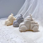 Christmas Car Candle Silicone Mold Gypsum Resin Xmas Ornaments Crafts Diy Mould