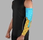 Sky Blue Ice Cream Cone Drip Sprinkles Football Baseball Compression Arm Sleeve