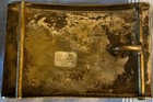 Vintage Mexico Alpaca Silver Belt Buckle Abalone  Aztec-style Design