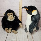 Webkinz Signature Chimpanzee And Penguin Plush Black White Lot 2 No Codes Ganz