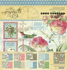 Graphic 45  bird Watcher  Bundle  Paper Pads  Chipboard  Ephemera  Journal Cards