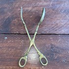Antique 10 1 2 Inch Brass Salad Tongs